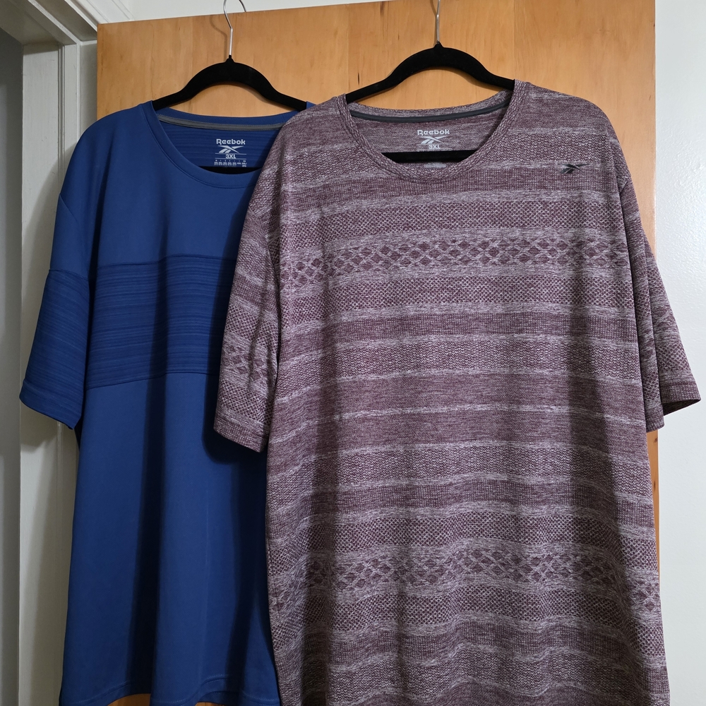 Reebok Blue and Maroon Short Sleeve Tees